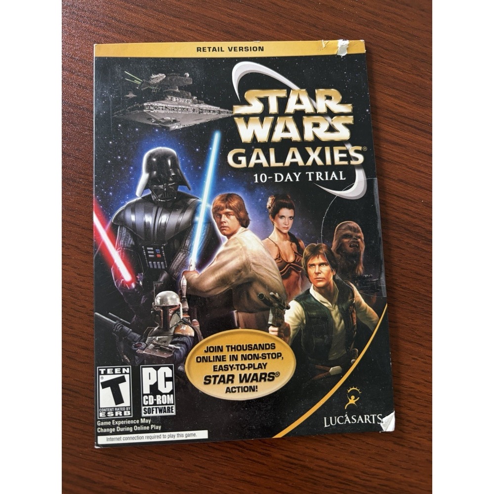 Star Wars Galaxies 10 DayTrial Sealed Promo Disc‎ PC CD-ROM 2006